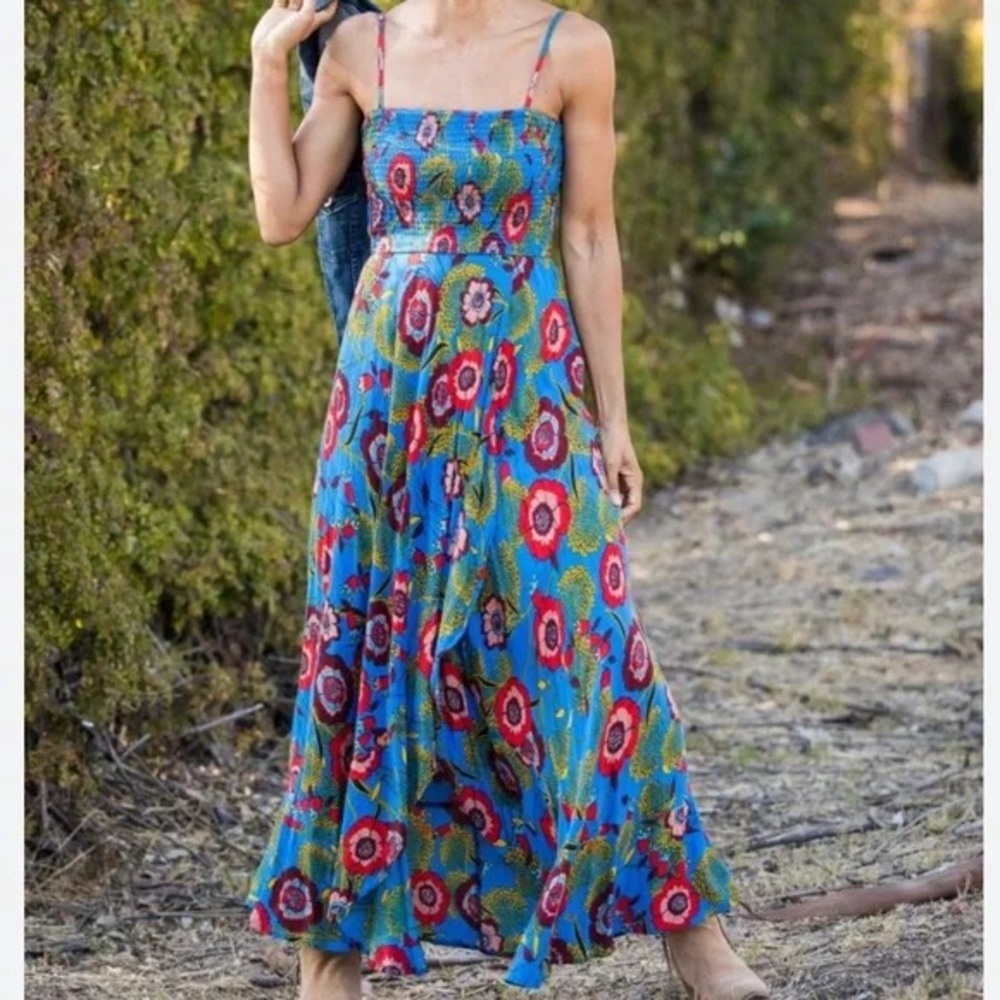 Band of Gypsies Floral Blue Maxi Dress